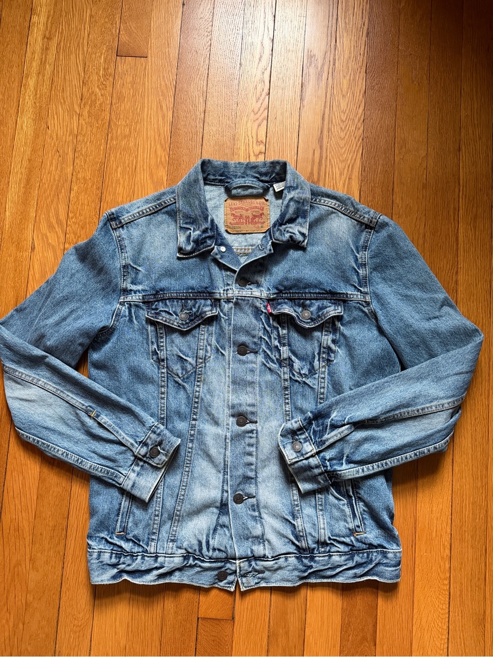 Levi's Light Blue Denim Trucker Jacket with Faded Wash